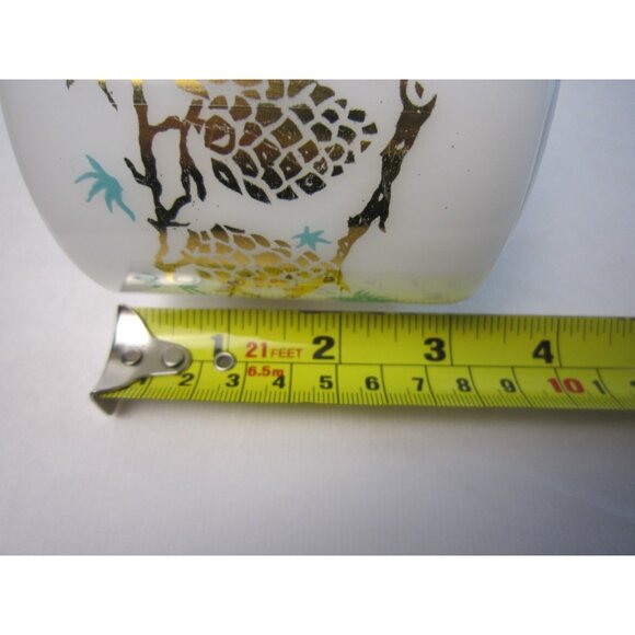 Vintage Federal Milk Glass Gold Pine Cones Coffee Mug - Heat Proof - Picture 9 of 10